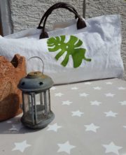Shopper mit Monstera-Applikation