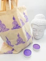 Stofftaschen mit Moosgummi Stempel selbst bedrucken