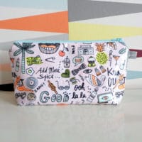 Washbag / Kosmetiktasche / Kulturbeutel aus Wachstuch