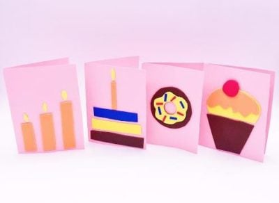 Geburtstagskarten aus Moosgummi selber machen