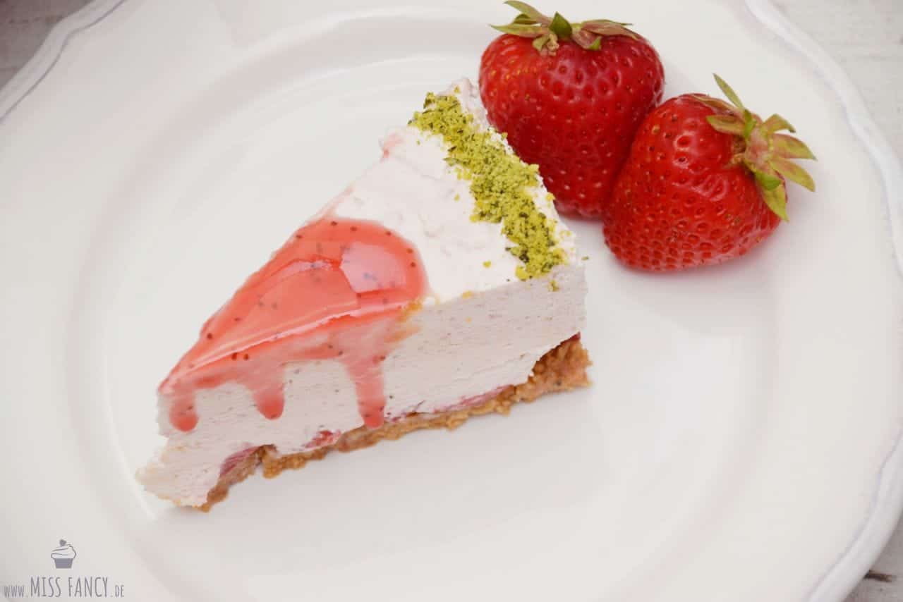 Erdbeertorte mit Mascarpone-Frischkäse – No Bake