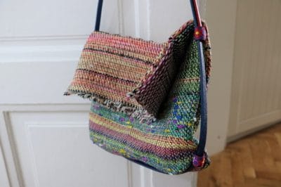DIY gewebte Tasche mit Gürtelhenkel