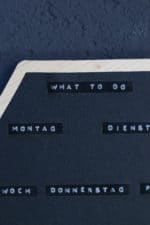 Notizboard aus Holz mit Tafelfolie