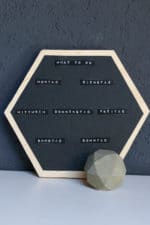 Notizboard aus Holz mit Tafelfolie