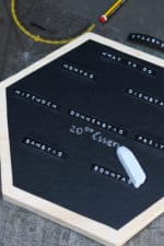 Notizboard aus Holz mit Tafelfolie