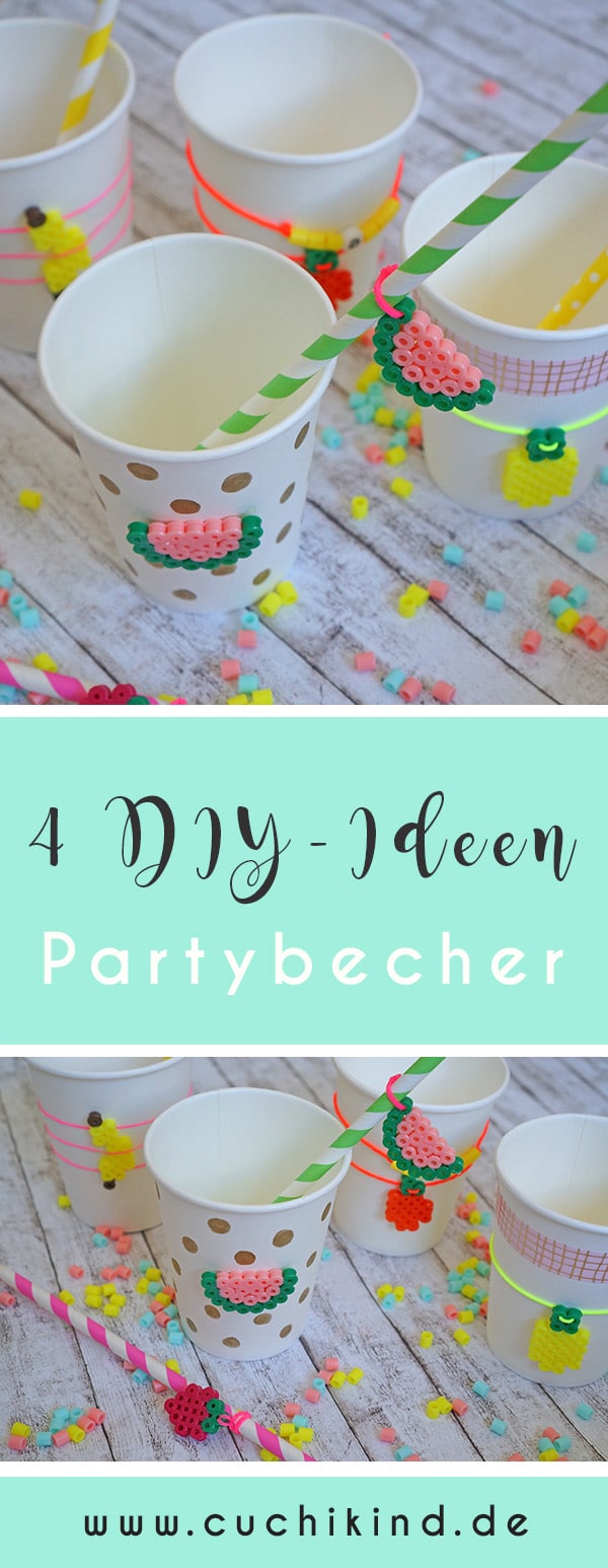 Partybecher-DIY mit Bügelperlen