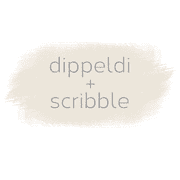 Logo von Dippeldi + Scribble, handgemachte kreative Marke für nachhaltiges Design und Kunsthandwerk, ideal für Handmade Kultur und kreative Projekte.
