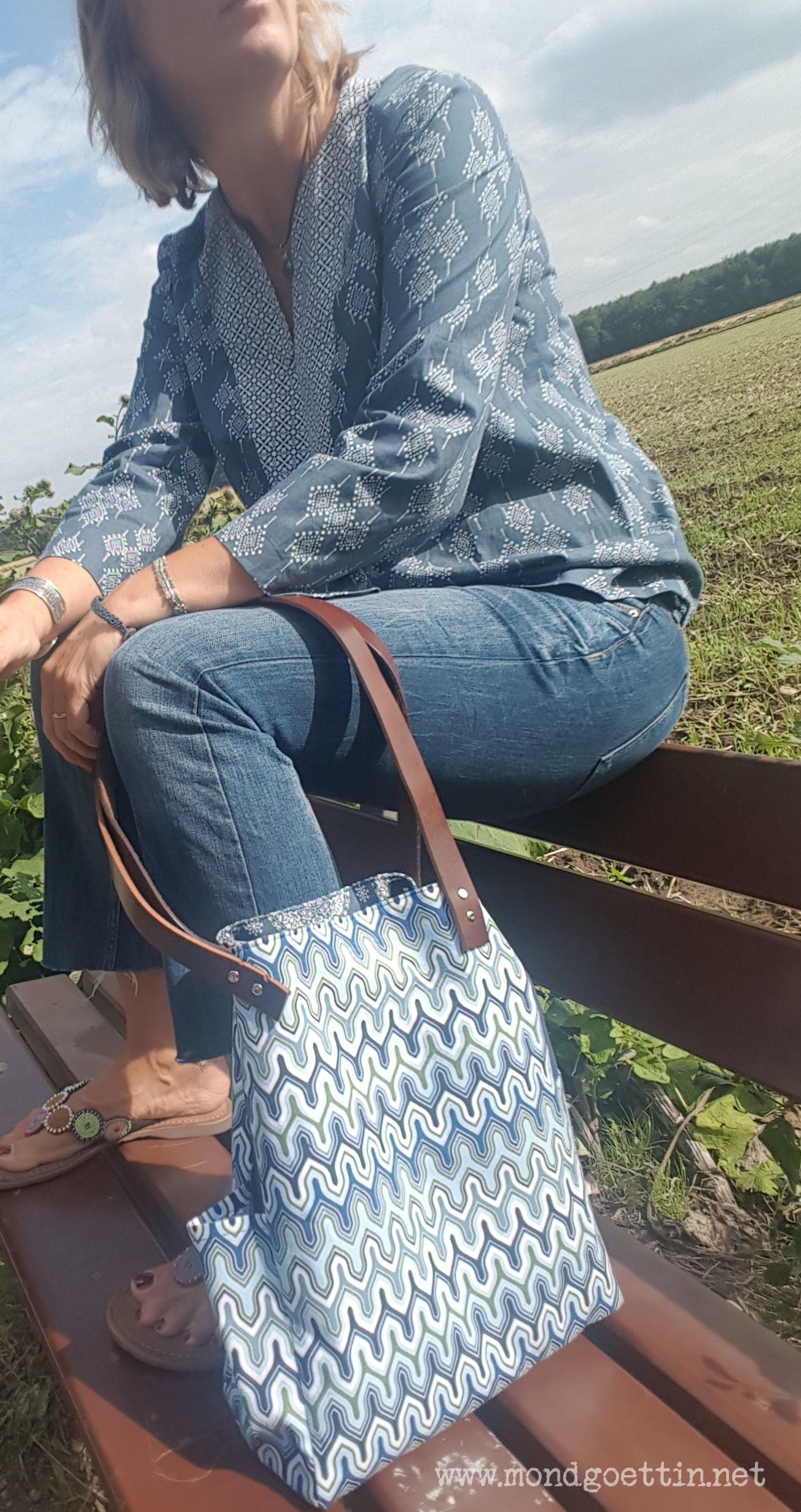 Shopper mit Lederhenkeln