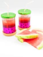 Melonen Trinkbecher aus Konservengläsern selber machen