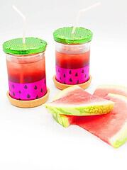 Melonen Trinkbecher aus Konservengläsern selber machen