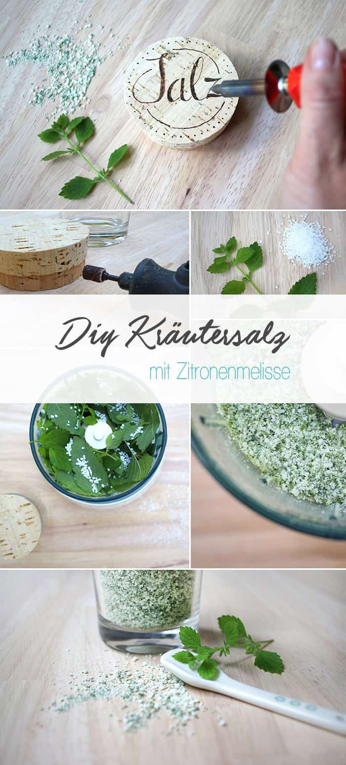 Selbst gemachtes Kräutersalz aus Zitronenmeslisse – Gastgeschenk