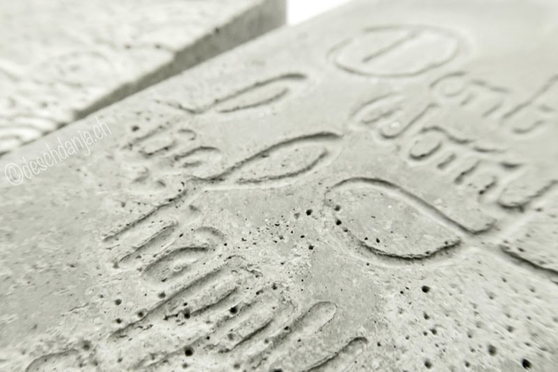 Beton giessen mit Mustern