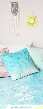 DIY MEERJUNGFRAUEN-WATERCOLOR-BETTWÄSCHE SELBER FÄRBEN