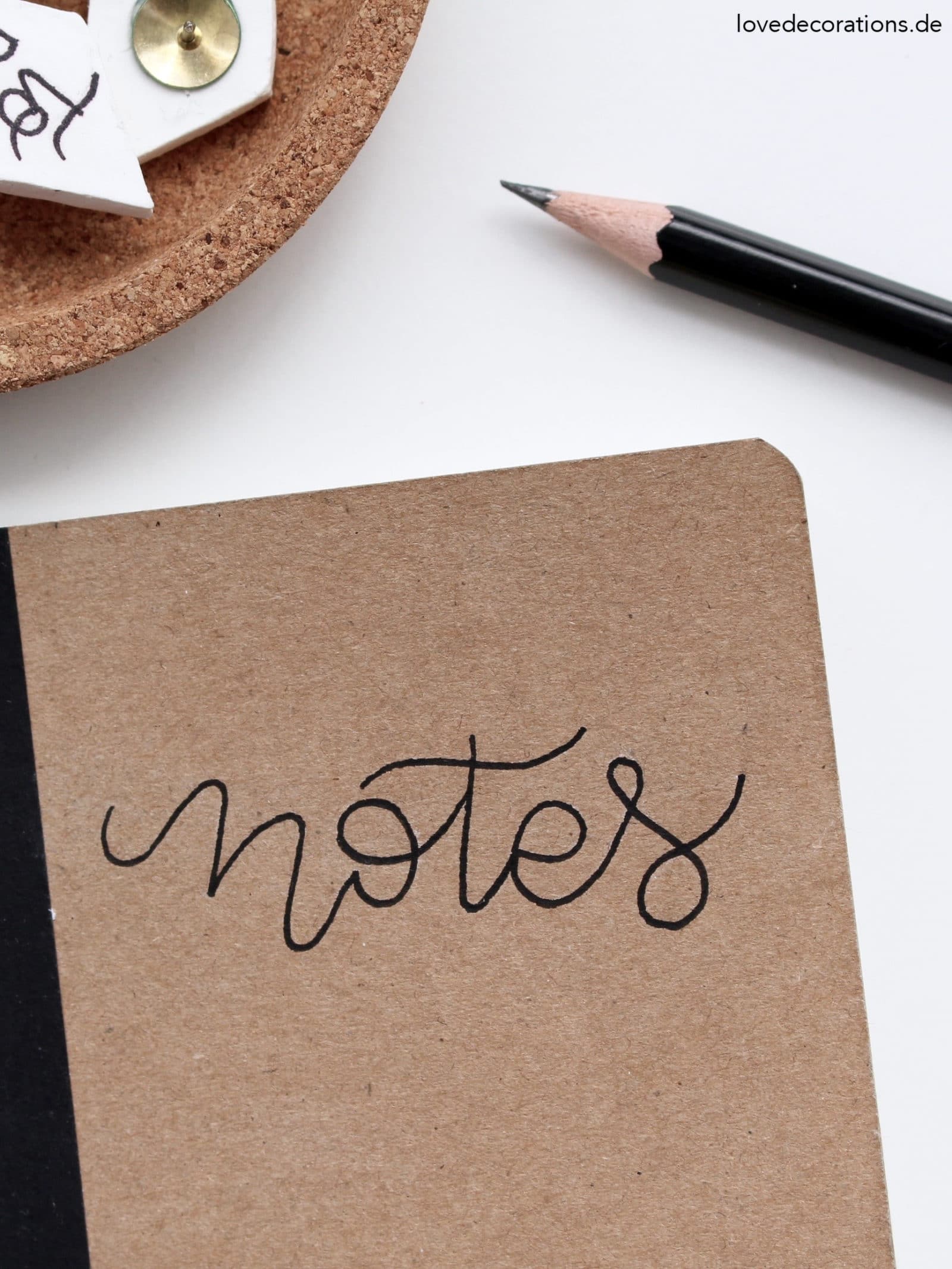 DIY Notizbücher mit Lettering-Cover