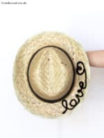 DIY Strandhut mit Lettering