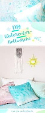 DIY MEERJUNGFRAUEN-WATERCOLOR-BETTWÄSCHE SELBER FÄRBEN