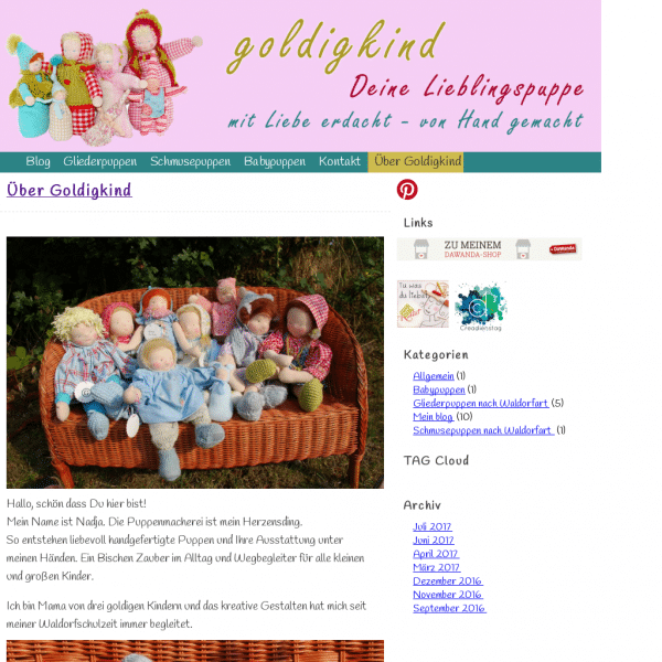Puppen nach Waldorfart - Goldigkind Deine Lieblingspuppe