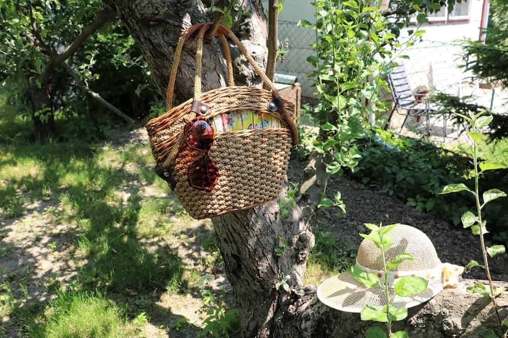 Korbfutter für einen Vintage Korb ganz einfach selbst genäht