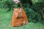 DIY Leder-Shopper mit Schmetterlingsdruck