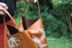 DIY Leder-Shopper mit Schmetterlingsdruck