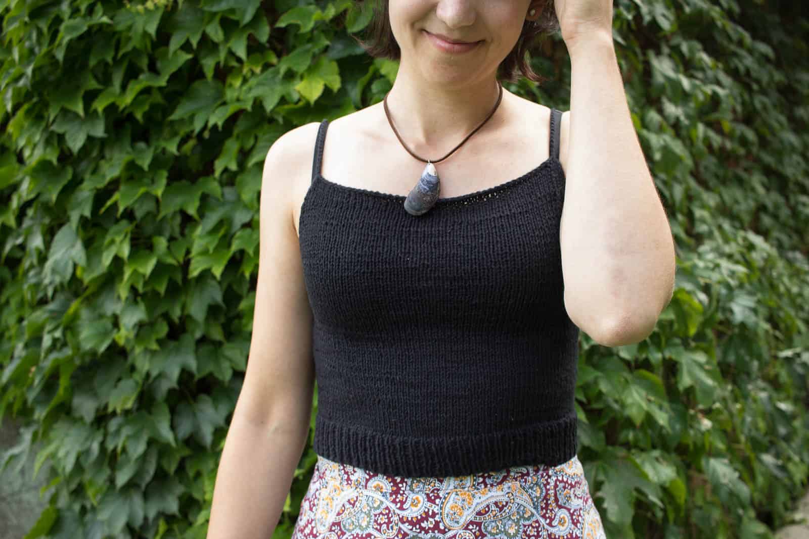 Einfaches gestricktes Crop Top