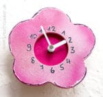 Blumenuhr basteln