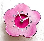 Blumenuhr basteln