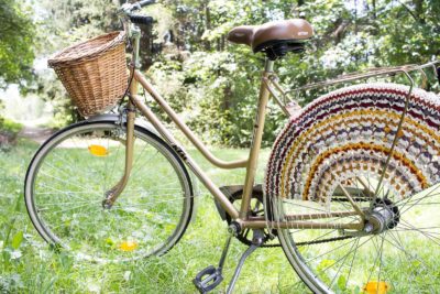 Gehäkeltes Fahrradnetz