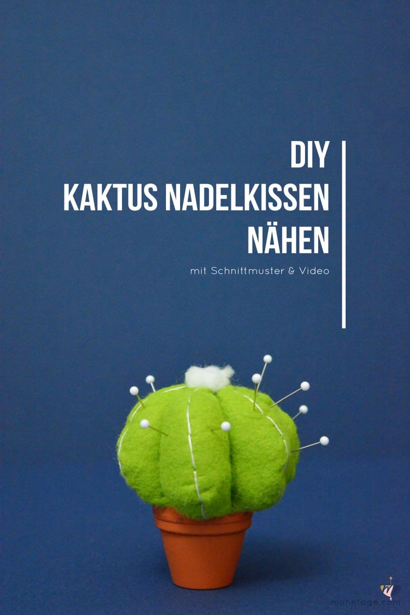 Kaktus Nadelkissen selber nhen | Mit Schnittmuster und Video Tutorial!