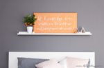 Wanddeko: Leinwand mit Handlettering