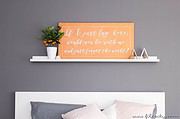 Wanddeko: Leinwand mit Handlettering