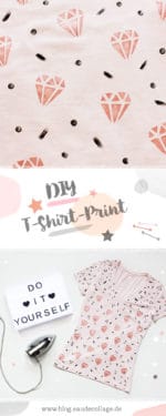 DIY T-SHIRT BEMALEN MIT DIAMANT-KUPFER-PRINT
