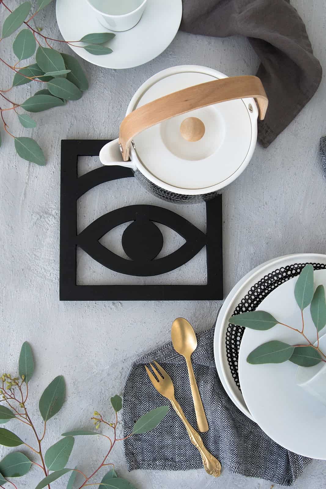 DIY Topfuntersetzer: Olle Eksell Auge