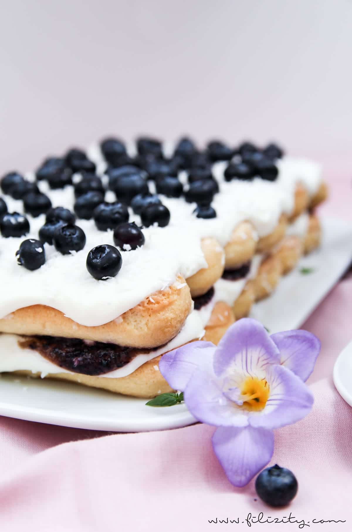 Blaubeer-Kokos-Tiramisu