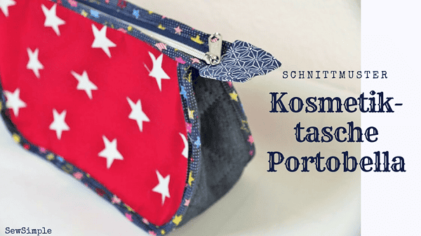 Schnittmuster: Kosmetiktasche Portobella nähen | Freebie