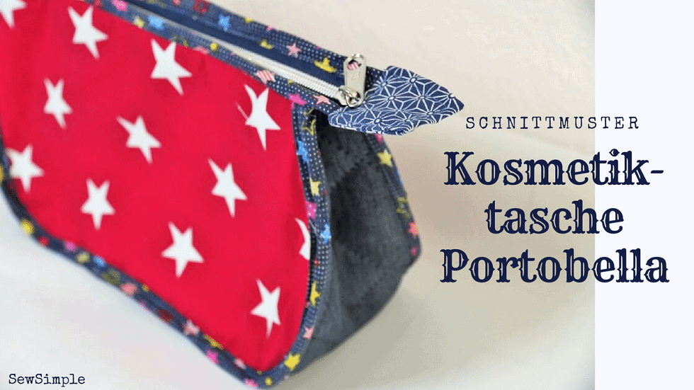 Schnittmuster: Kosmetiktasche Portobella nähen | Freebie