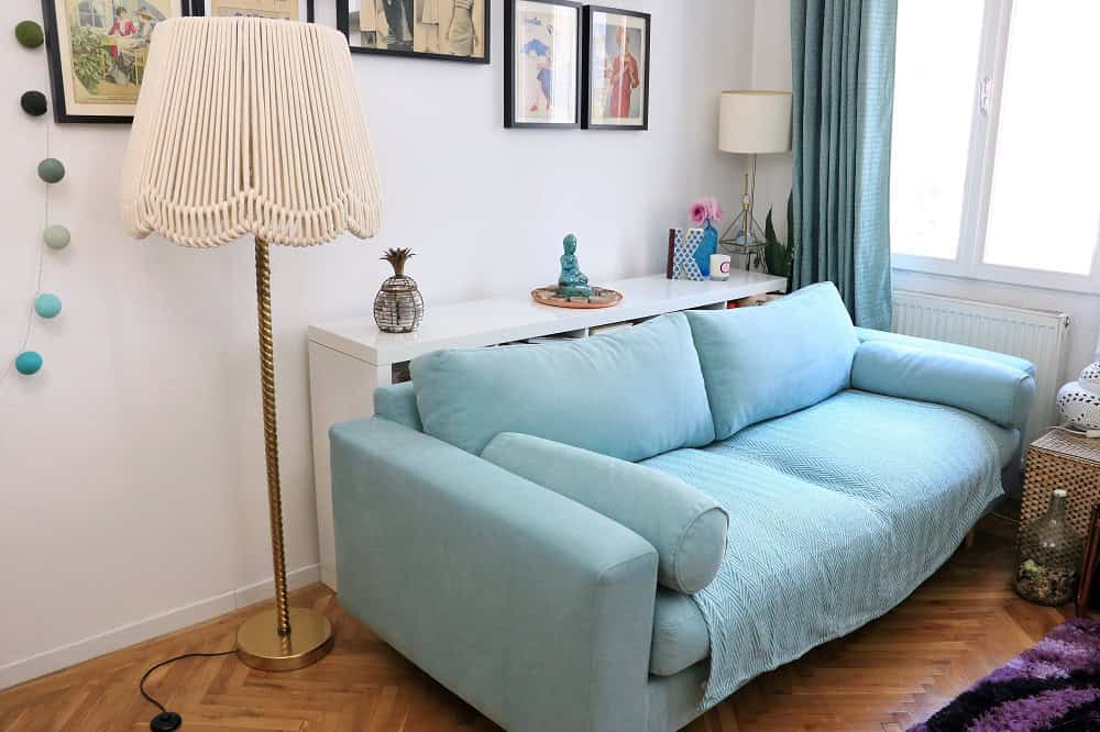 Stehlampe mit Seil-Lampenschirm – eine fast DIY-Never-Ending-Story