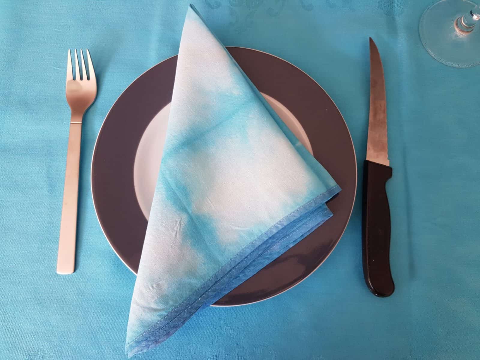 Servietten im Shibori Look