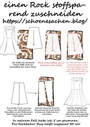 einen Rock stoffsparend zuschneiden