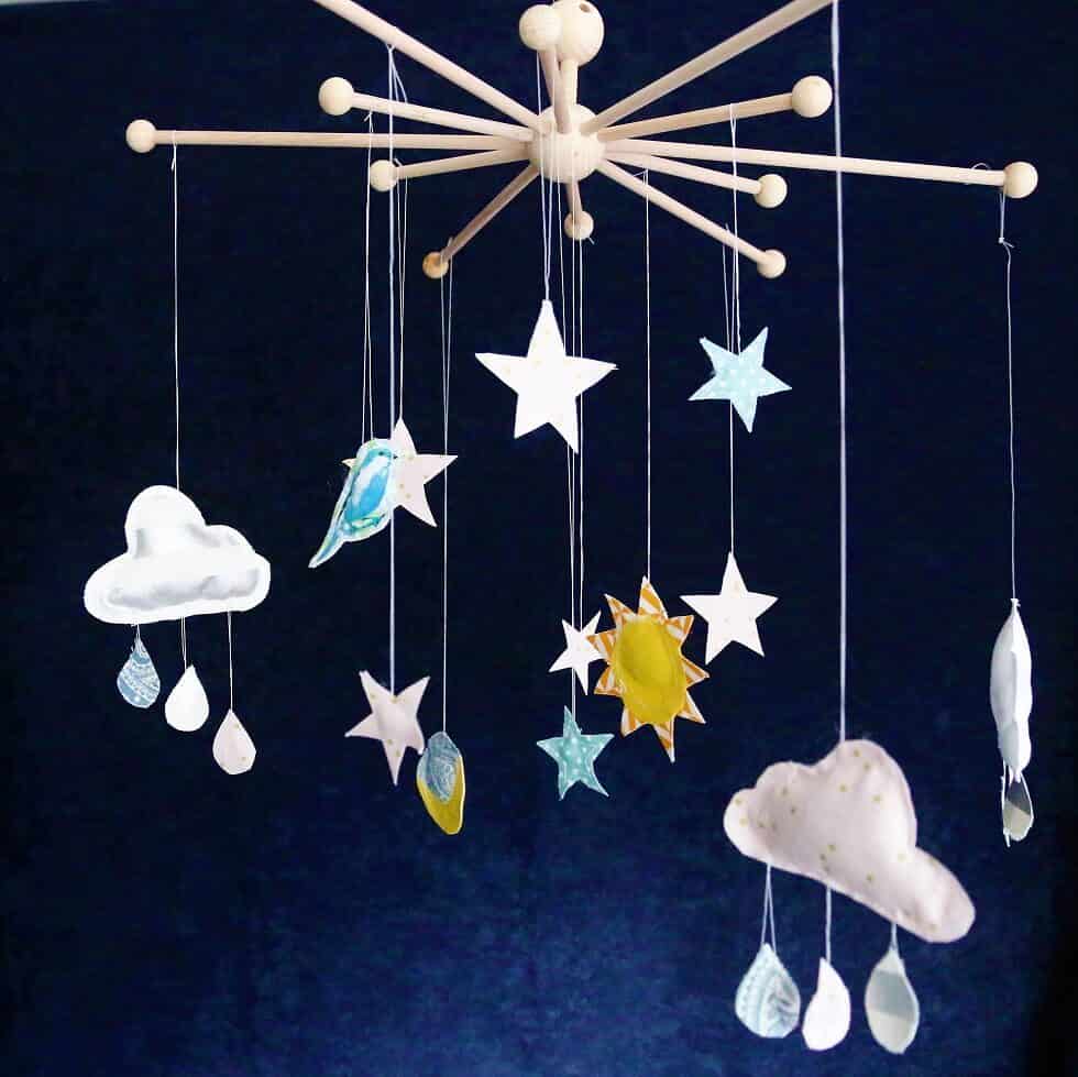 Mobile selber nähen | Sonne Mond und Sterne