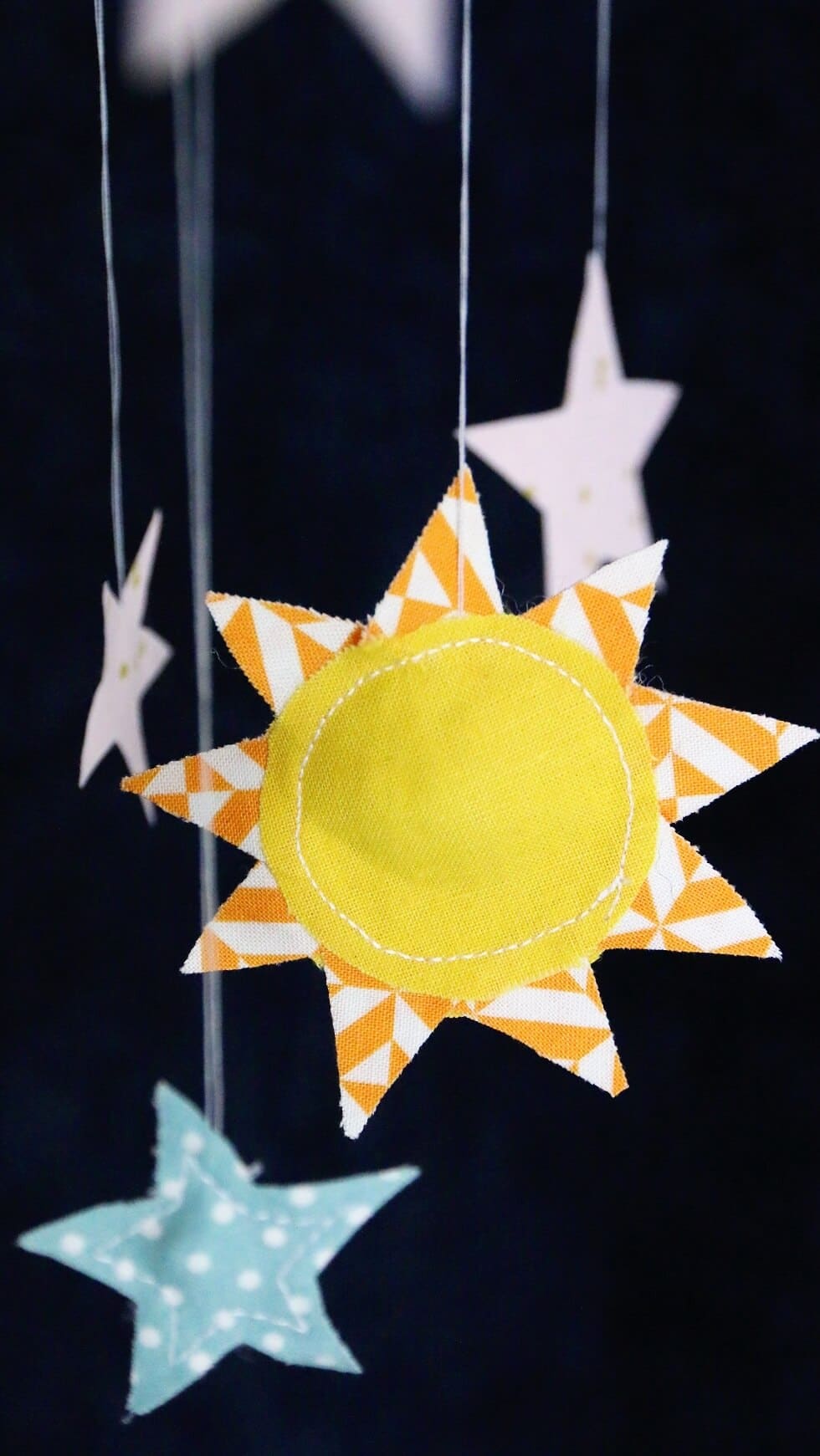 Mobile selber nähen | Sonne Mond und Sterne