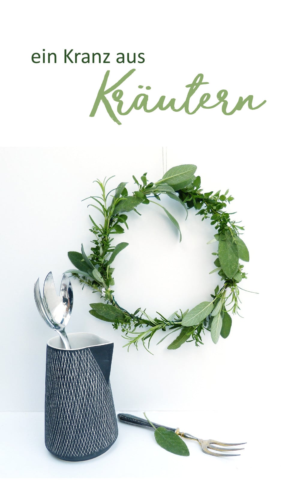 Einen Kranz aus Kräutern binden