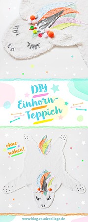 DIY EINHORN-TEPPICH SELBER MACHEN / OHNE NÄHEN!