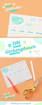 DIY WOCHENPLANER-PRINTABLE / WOCHENPLAN A5