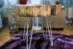 DIY Tischchen aus einer Holzscheibe