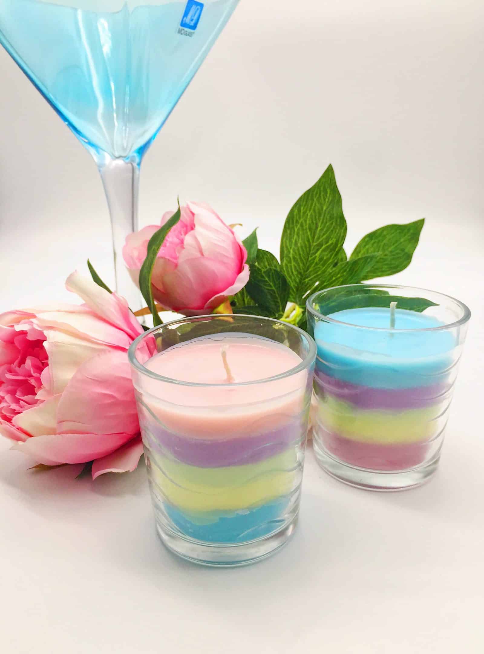 Regenbogenkerzen selber machen