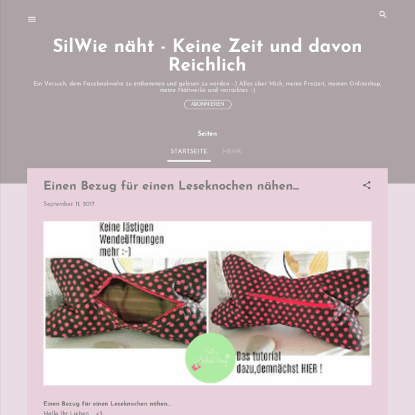 SilWie näht – Keine Zeit und davon Reichlich