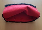 Häkelclutch mit samtweichem Futter