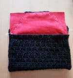 Häkelclutch mit samtweichem Futter