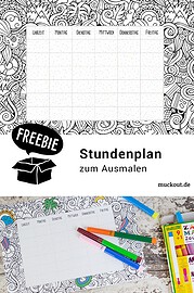 Freebie: Stundenplan zum Ausmalen